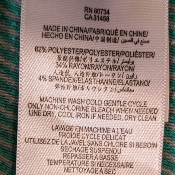 BCBGeneration Oversized Asymmetrical Stripes Long Sleeve Top. Size XS/S. - Picture 13 of 13